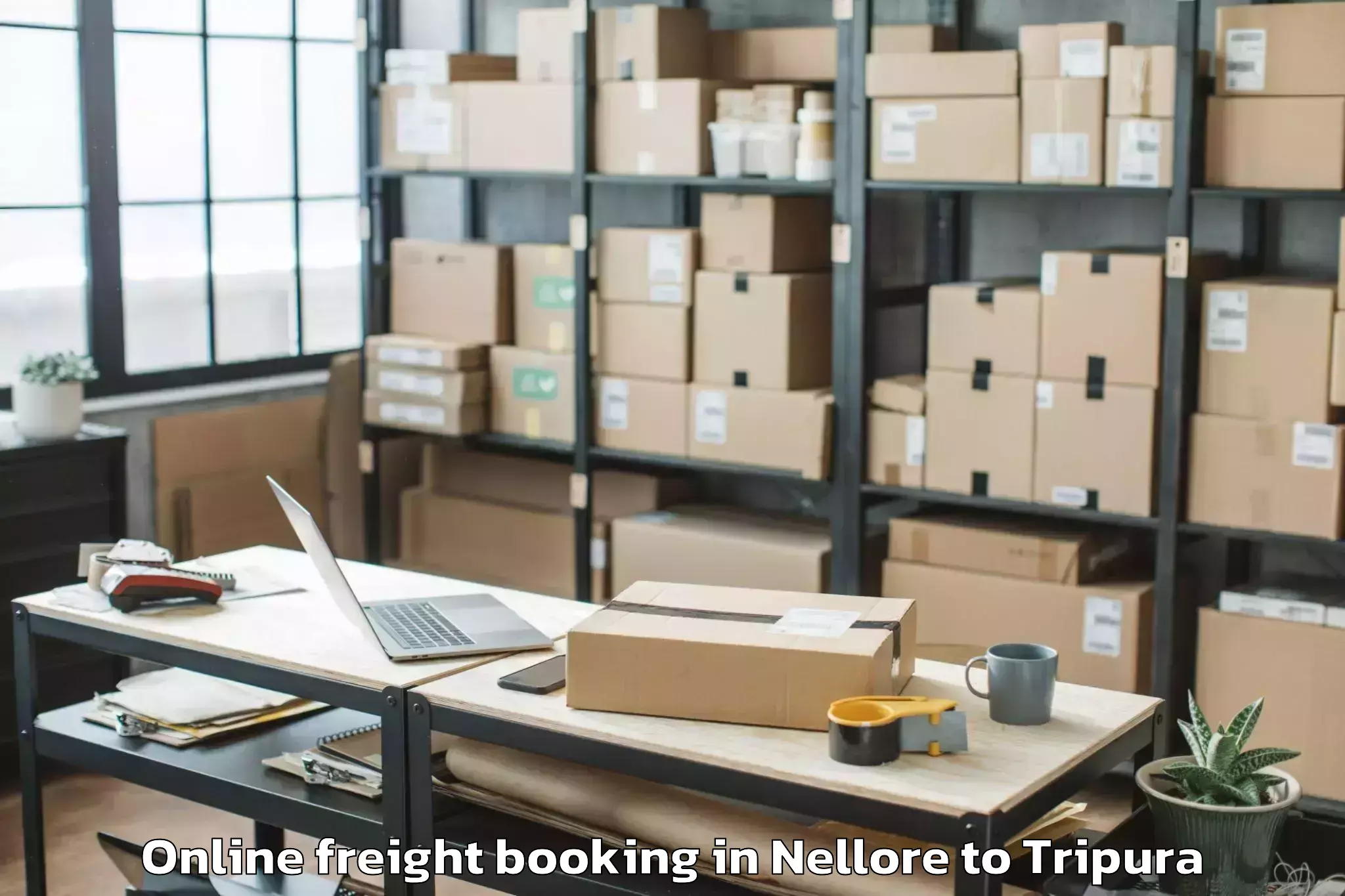 Professional Nellore to Teliamura Online Freight Booking